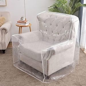 BELOTREE Plastic Armchair Chair Covers for Pets, Waterproof Heavy Duty Plastic Recliner Cover, Protect The Sofa Chair for Storage and Moving