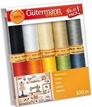 Gütermann creativ Sewing Thread Set with 10 Spools of Cotton 100 m in Assorted Colours