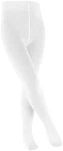 FALKE Unisex-Child Family Tights, Cotton, White (White 2000), US 6.5-9 (13-16 years Ι 60-64inch Ι 152-164), 1 Pair