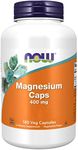 Now Foods, Magnesium Caps, 400mg, 180 Vegan Capsules, Minerals, Gluten Free, SOYA Free, Vegetarian