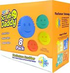 Scrub Daddy Sponges Set - Variety Colors - Scratch-Free Multipurpose Dish Sponge - BPA Free & Made with Polymer Foam - Stain & Odor Resistant Kitchen Sponge (8 Count)