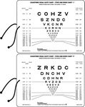 Sloan Letters ETDRS 2000 Series, Charts 1 and 2 Near Vision w/40cm (16 in.) cord