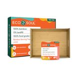 ECO SOUL Organic Bamboo Wooden Serving Tray w/Handles | Sturdy, Large 12' x 16' | for Breakfast, Coffee, Lunch or Dinner in Bed or Couch or Watching TV, Serving Platter for Party, Picnic