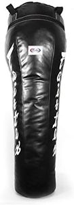 Fairtex HB12 Angle Bag Punching Bag for Muay Thai, Boxing, Kickboxing, MMA (HB12 Black Unfilled) - 19.7" W x 57.87" H