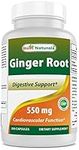 Best Naturals Ginger Root 550 mg 250 Capsules (250 Count (Pack of 1))