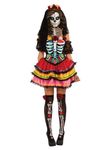 Rubie's 810622XL000 Day of The Dead Senorita Skeleton Costume Generic Adult Fancy Dress, Multi, 18-20