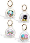 Sonix x Sanrio Cases for Apple AirTags with Keychain - Hello Kitty & Friends Sticker Party (Cinnamoroll, Pochacco, Badtz-Maru, and Little Twin Stars) 4-Pack