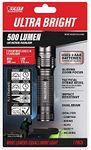 Feit Electric FL500 Ultra Bright 500/170 Lumens 3-Cell AAA, Zoomable Strike Bezel LED Tactical Flashlight, 4.6" L x 1.3" D, Black