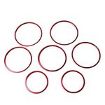 Semoic 7Pcs Red Exterior A/C Air Vent Outlet Ring Cover Trim for Mercedes C Class 2015 W205 C180 C200 C250 C300 C400 & GLC 2016