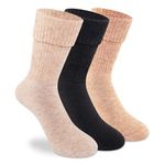 Supersox Woolen Regular Length Socks for Women, Made with Thermal Control, Extra Cushioning for Support & Comfort with a Durable Welt, Ideal For Winter Wear (Pack Of 3)