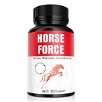 Herbal Veda Horse Force Ayurvedic Capsules For Men with Ashwagandha, Gokshura, Shatavari, Safed Musli For Men Strength Stamina & Power (60 count) Pack of 1