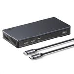UGREEN Revodok Pro Docking Station for Mac (9-in-1), Dual 4K@60Hz with 2x HDMI + 2x DisplayPort, 100W PD Charging, 3x 10Gbps USB Data Ports, Ethernet for MacBook Pro/Air (DisplayLink Driver Required)