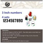 Fanbrilliant 0 to 9 Black Numbers 40 Pieces 3 inch Tall for Sports T-Shirt Jersey Iron on Heat Transfer Numbers