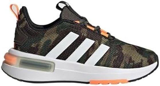 adidas Boy's Racer TR23 Running Shoes (Little Kid/Big Kid) Shadow Olive/Footwear White/Screaming Orange 4 Big Kid M