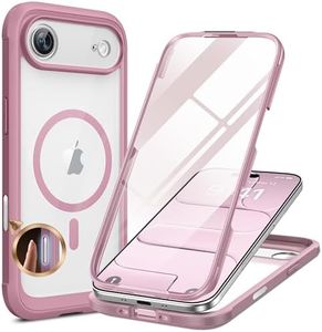 Miracase Magnetic for iPhone Air Case 6.5" [Compatible with MagSafe] Full-Body Phone Case with Built-in Glass Screen Protector & Camera Control,Drop Proof iPhone 17 Air Case Cover, Lilac