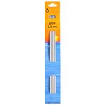 Pony P36606 Double Ended Knitting Pins, Aluminium, Multi-Colour, 3.25mm