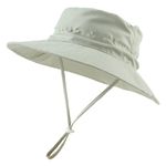 PEECABE Baby Sun Hat Summer Sun Protection Toddler Bucket Hat Wide Brim Adjustable Chin-Strap Beach Cap (3-8 Years, Sage Green)