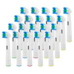 20 PCS Replacement Toothbrush Heads Compatible with Oral B Braun Electric Toothbrush Pro 1000/9000/ 5000/3000/8000