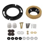 Toilet Sealing Fittings, Toilet Wax Ring Kit, Toilet Bowl Wax Ring with Brass Closet Bolts, Easy Installation Toilet Flange Repair Kit Odor Proof Thicken for Hotel