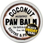 Dog Paw Balm Wax Soother & Moisturizer Cream with Natural Food-Grade Coconut Oil, Organic Shea Butter & Beeswax 2 oz Safe Invisible Barrier Healing Protector for Cracked Dog Paws, Snout & Elbows