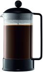 Bodum 34 oz Brazil French Press Coffee Maker, High-Heat Borosilicate Glass, Black - Made in Portugal