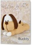 Knitting Pattern Buddy The Sleepy Puppy from Knitting by Post - Make Our Cute Doggy Your Soft Toy Pal in Brown and White