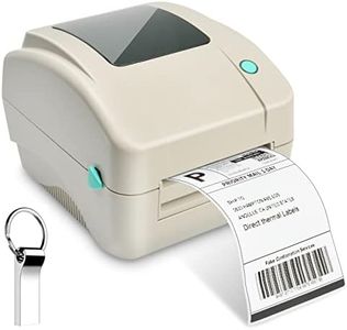 Desktop Label Printer 4''x6'' Thermal Printer Direct High Speed Printing Machine Barcode Label Maker Width Adjustable USB Port Compatible with Windows (XP and Later)