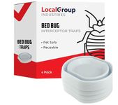 Bed Bug Trap — 4 Pack | Eco Friendly Bed Bug Interceptors for Bed Legs - Insect Detector, Interceptor & Monitors for Indoor Home (White)