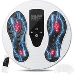 Medic Foot Circulation Machine with 660 + 850 NM Infrared, Rechargeability TENS & EMS Foot Massagers for Pain and Circulation, Reduce Swelling in Feet & Ankles, Plantar Fasciitis, Arthritis