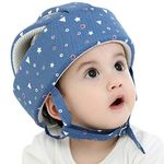 Ocanoiy Infant Helmet Baby Helmet for Crawling Walking Toddler Children Soft Cushion Harnesses Cap Adjustable Kid Hat (Starry Blue)