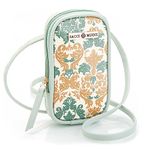 SACCI MUCCI Small Crossbody Phone Bags for Women Mobile Cell Phone, Sling Purse for Women Girls Ladies Mini Shoulder Bags - Damask (Mint Green)