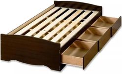 Prepac Espresso Twin XL /Mates XL Platform Storage Bed (3-drawers)