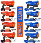 Banvih 8 Big Gun Set for Nerf Party Supplies and Favors, Suitable for Boys Birthday Bulk Nerf War Party Pack Bundle - Equipped: 8 Big Blasters, Goggles, Masks, Wristbands, 160 Foam Darts