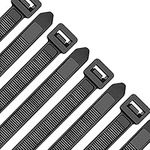 Oksdown 100 Pack Black Thick Cable Ties Heavy Duty Large 300mm×7.6mm Strong Nylon Plastic Self Locking 12 inch/30 cm Extra Long Zip Tie Wraps