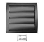 H&C VENT Anthracite Ventilation Gravity Grille 153mm with 100mm 4 inch Connector│ Air Vent Covers with Flaps and Insect Protection │ Extractor Cover for Duct Pipe, Wall, Window Inside and Outside use