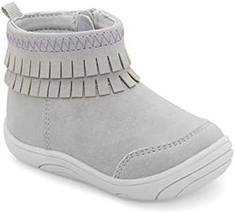 Stride Rite 360 Girls Bianca First Walker Shoe, Grey, 4 Infant US