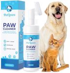 PetLovers No-Rinse Dog & Cat Paw Cleaner - Waterless Foaming Cleanser with Silicone Brush - Gentle, Natural Unscented Deep Cleaning & Moisturizing Paw Cleaner for Dogs - Helps with Dryness & Cracking