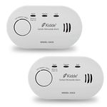 Twin Pack Kidde 5CO Battery Powered Carbon Monoxide Alarm and Detector - 10 Year Sensor Life with AA Batteries