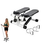 IMFIT Stepper Exercise Machine, Mini Stepper with Resistance Band, Portable Stair Stepper with Calories Count, Exercise Stepping Machine for Home Gym, and Office Workout