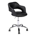 Monarch Specialties I 7298 Office Chair, Adjustable Height, Swivel, Ergonomic, Armrests, Computer Desk, Work, Metal, Pu Leather Look, Black, Chrome