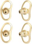 Earring Backs for Droopy Ears, JIACHARMED Locking Bullet Earring Backs Replacements for Studs Large Earring Backings 4pcs Tight Earring Lifter Backers for Heavy Earrings, Gold