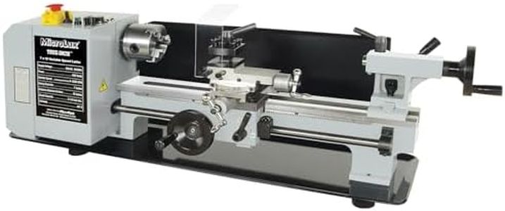 MicroLux 7x16 550W True Inch Mini Lathe Variable Speed, Professional Quality Mini Lathe with 4" 3-jaw Chuck, Bench Top Metal Lathe for Various Types of Metal Turning