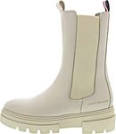 Tommy Hilfiger Women Low Boot Monochromatic Chelsea Ankle Boots, Beige (Classic Beige), 6 UK