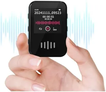 128GB(1600 Hours) Voice Recorder with Visual Screen,2025 Upgrade Tape Recorder with Ai-Triple Noise Reduction,Voice Activated Recorder,Small Voice Recorder,Portable Audio Recorder for Work,Study