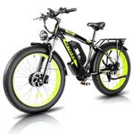 KETELES 26” Electric Bike for Adults with Dual Motors, 48V 23Ah Removable Battery, Off Road E-bike with 4.0 Fat Tyre, 21 Speed Ebike, Electric Cycles for Men and Women (Height over 175cm)