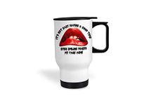 Rocky Horror Picture Show "Not Easy Having A Good Time" Travel Mug Quote Personalised Movie Gift Film Cinema Tim Curry