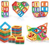 Magnetic Tiles Toddler Toys - Toy for 3 4 5 Year Old Boys Girls Magnetic Blocks with Numbers Blocks for Kids STEM Educational Toy Birthday Gifts for Kid 4-6 Valentines Days Magnet Tiles Building Block