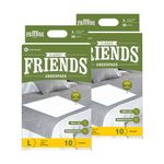 Friends Classic Underpads, Adult, Large 60 X 90 cm, Super Absorbent Polymer & Soft Surface, 20s Value Pack