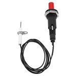 Fireplace Ignitor Ignition, Piezo Igniter BBQ Grill Push Button Igniter 1 Out 2 Piezo Spark Ignition Kit for Fireplace Stove Gas