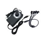 12V PC Fan Speed Controller, Fan Power Supply, 100-240V AC to 3-12V DC 36W Adjustable, with Fan Splitter Cable, 4X PMW